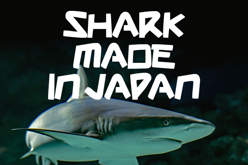 shark made in japan animal font