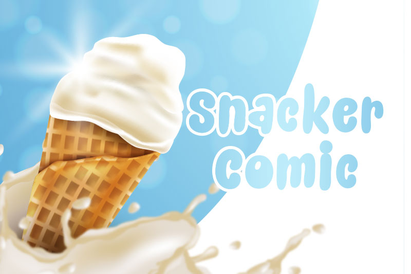 snacker comic ice cream font