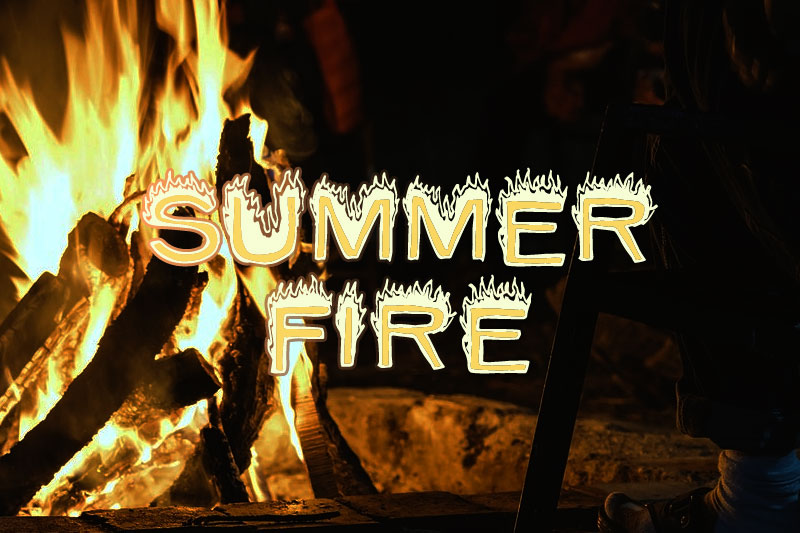 summer fire and flame font