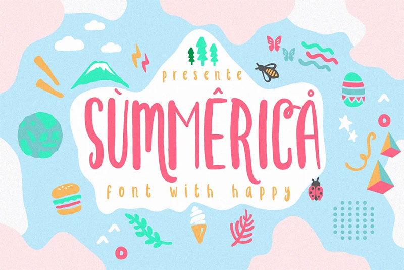 summerica bonus ice cream font