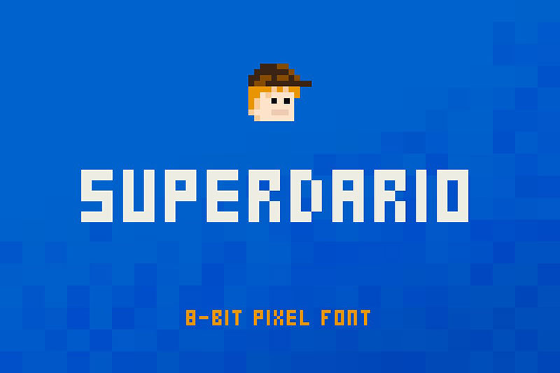 superdario pixel 8 bit font