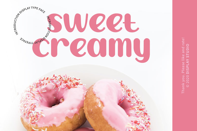 sweet creamy ice cream font