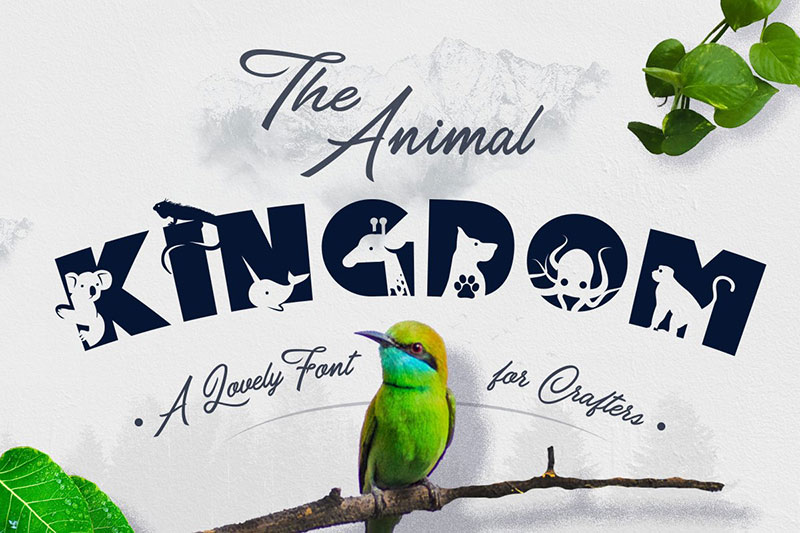 the animal kingdom animal font