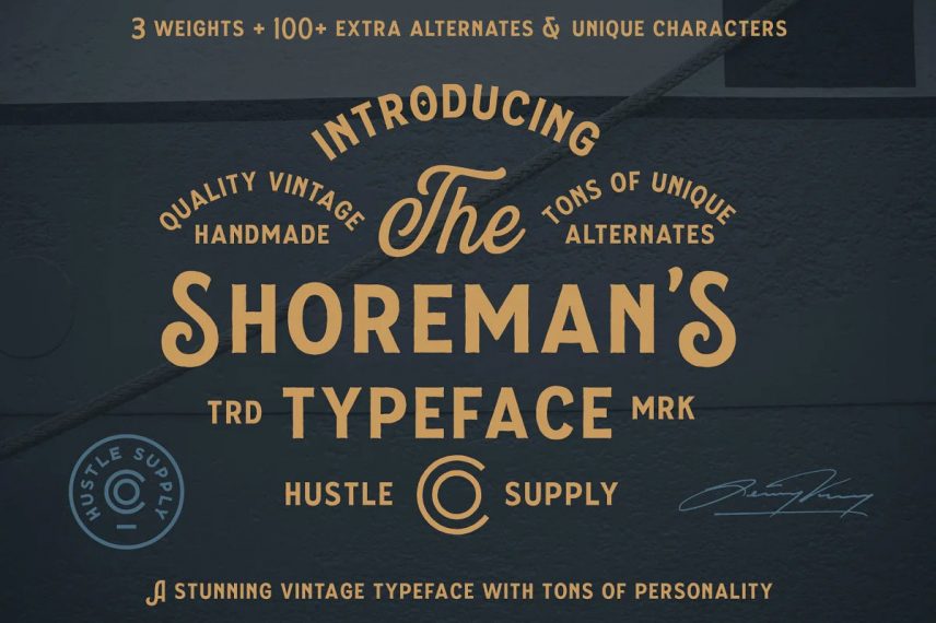The Shoremans Nautical Typeface