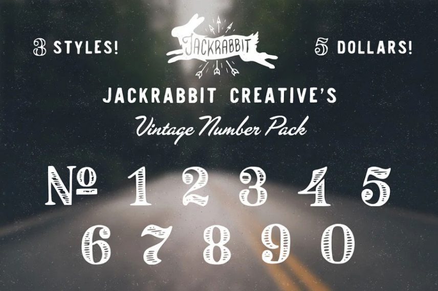Vintage Number Pack Font