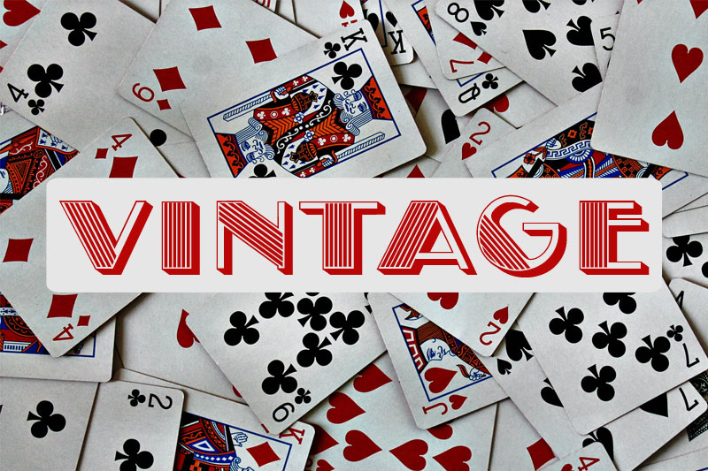 vintage poker font