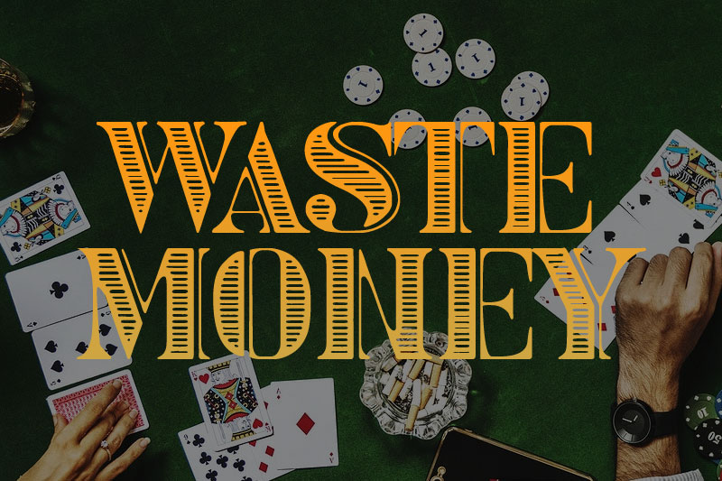 waste money poker font