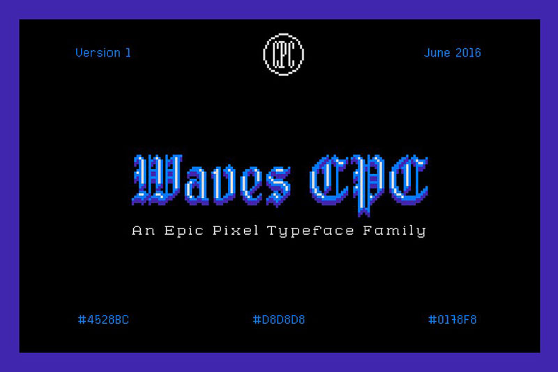 waves cpc 8 bit font
