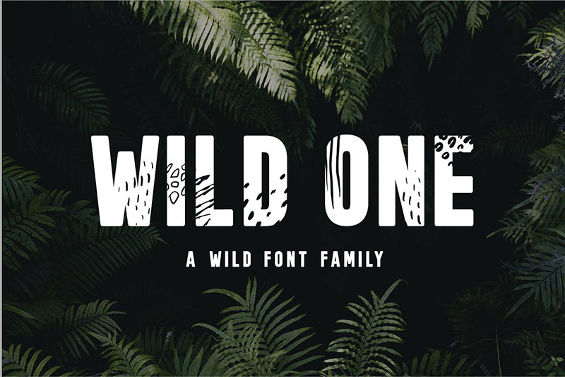 wild one a wild animal font