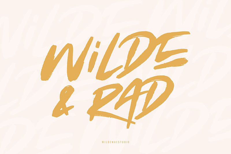 wilde rad brush ocean font