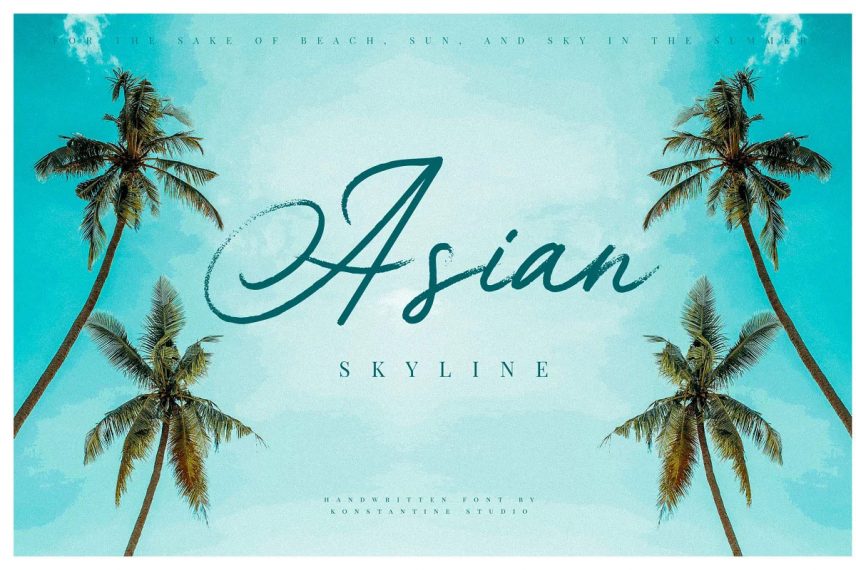 Asian Skyline Casual Summer Font