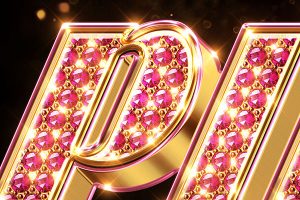 Bling Bling Text and Logo Effect Vol.1 PSD Template