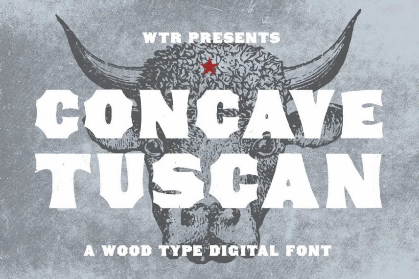 Concave Tuscan Font