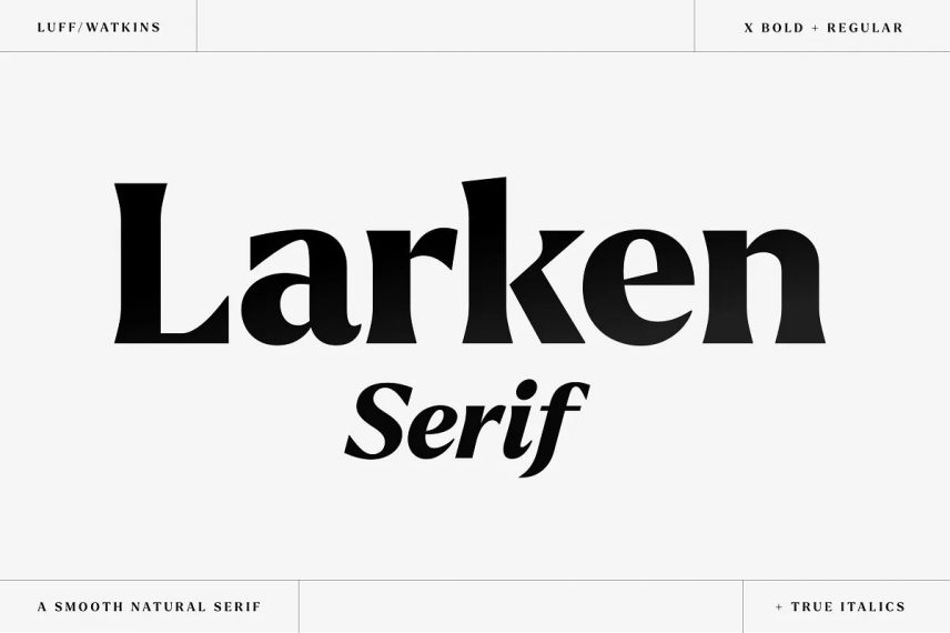 Larken A Beautiful Serif Golf Font