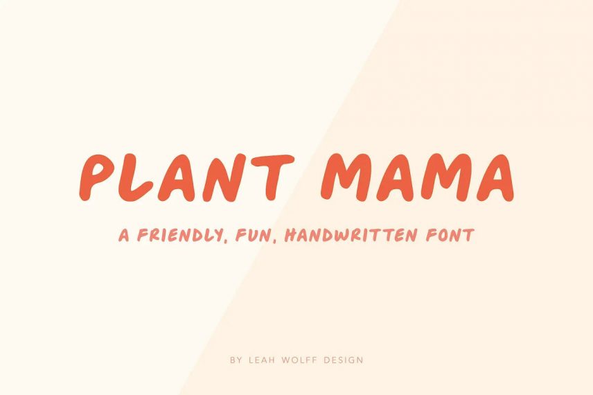 Plant Mama A Fun Handwritten Font