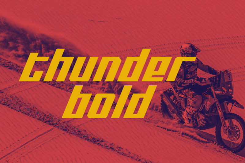 Thunderbold racing font