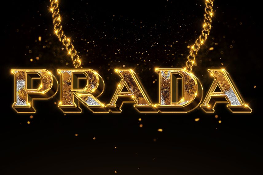 Bling Bling Text and Logo Effect Vol.3 PSD Template - Prada