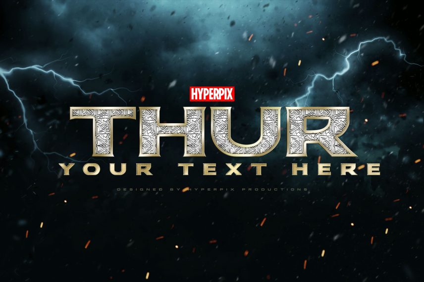 Thor: The Dark World Text Effect PSD Logo Style