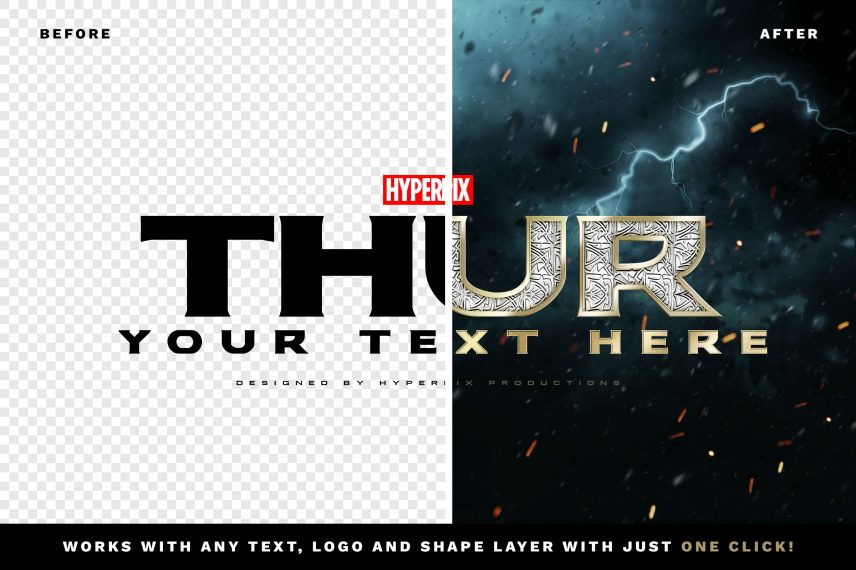 Thor: The Dark World Text Effect PSD Logo Style