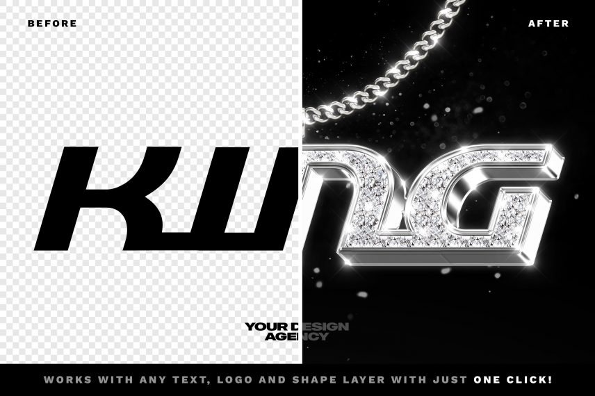 Bling Bling Text and Logo Effect Vol.4 PSD Text Style