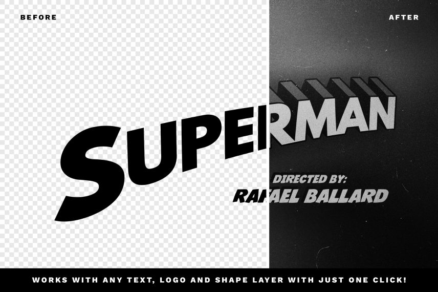Old Movie Title Style Vol 5 PSD Text Effect Template