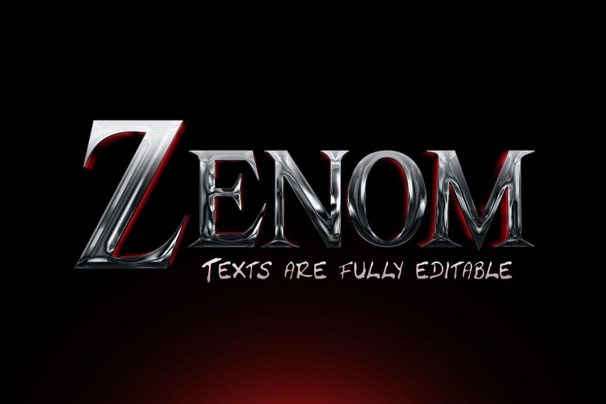 Venom Text Effect PSD Logo Style Template
