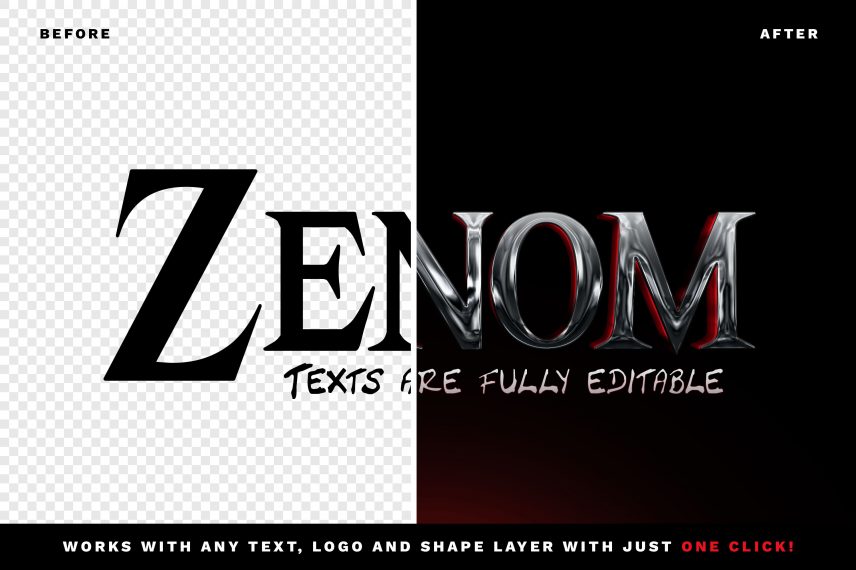 Venom Text Effect PSD Logo Style Template