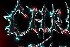 3D Chrome Text Style