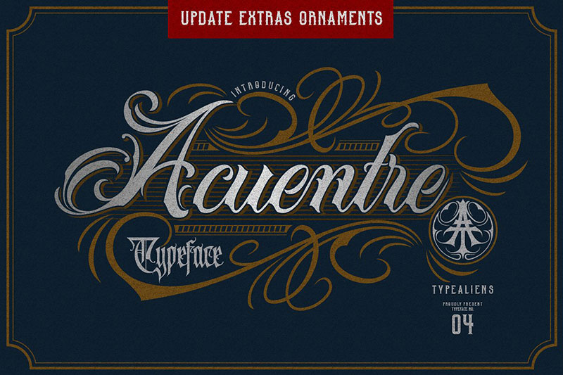 acuentre tattoo font