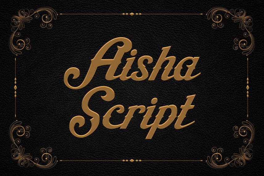aisha script victorian font