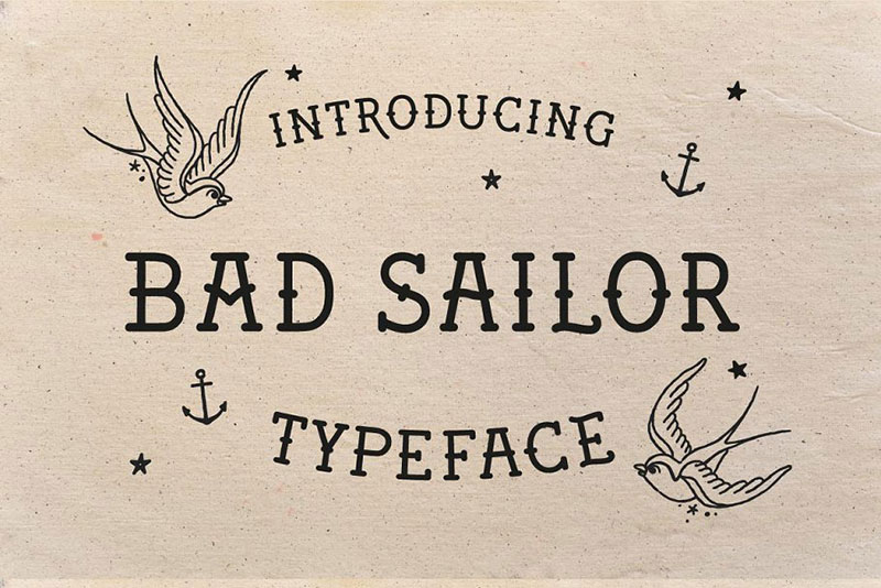 bad sailor typeface tattoo font