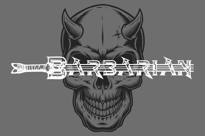 barbarian tattoo font