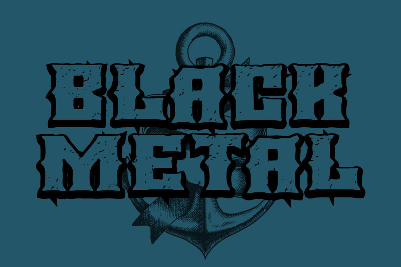 black metal tattoo font