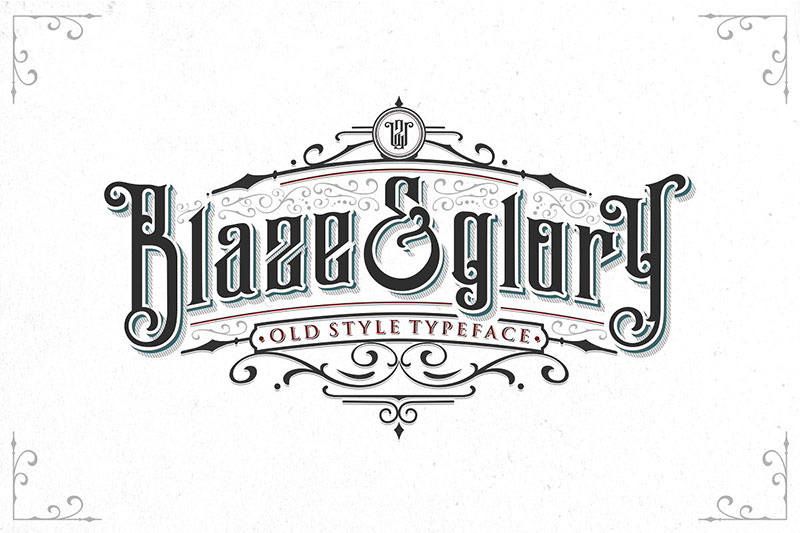 blaze glory typeface extras tattoo font