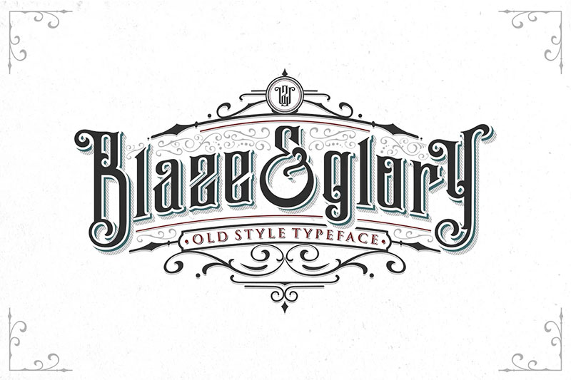 blaze & glory typeface victorian font
