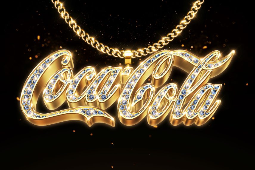 Bling Bling Text and Logo Effect Vol.5 PSD Template - Coca Cola