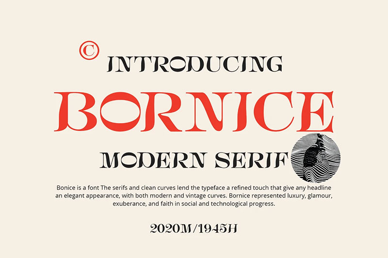 bornice modern scandinavian font