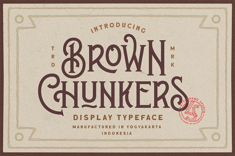 brown chunkers display typeface victorian font
