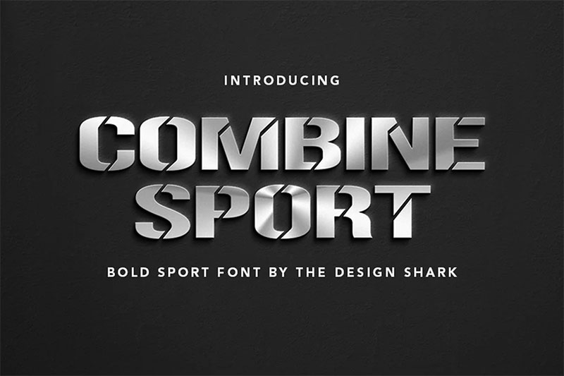 combine sport typeface fight font