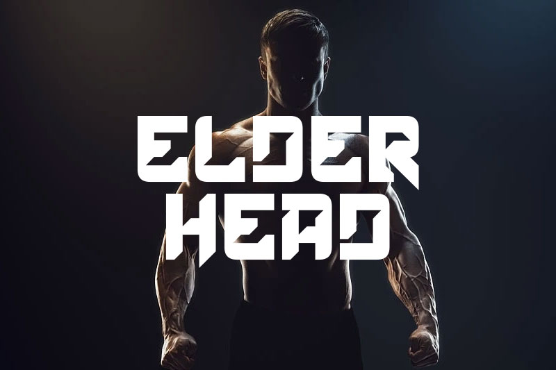 elder head fight font