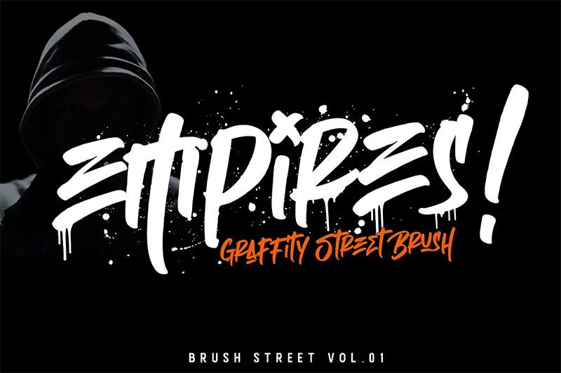 empires graffitty street brush dripping font