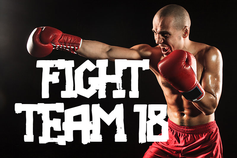 fight team 18 fight font