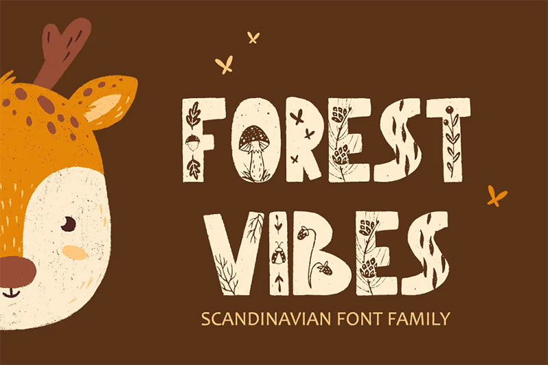 forest vibes scandinavian font