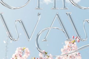 Glass Chrome Text Style PSD Template