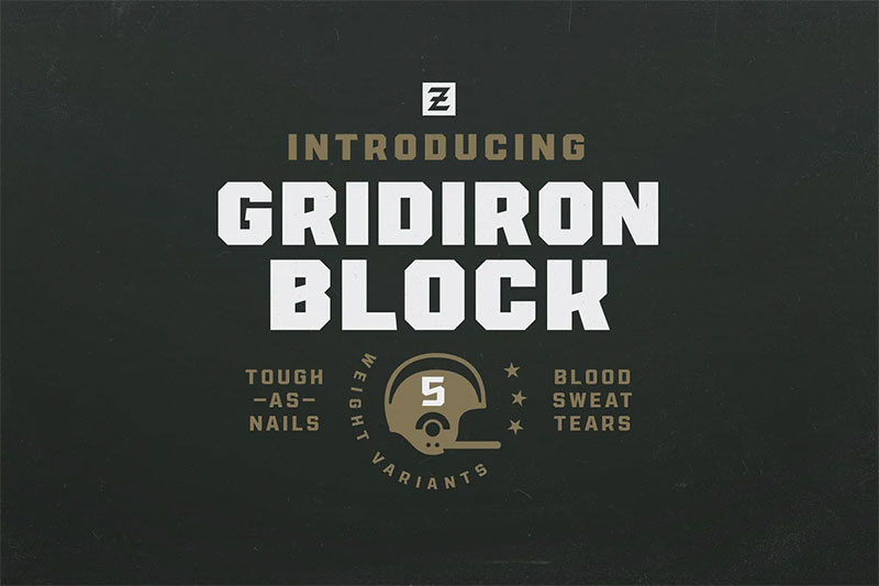 gridiron block fight font