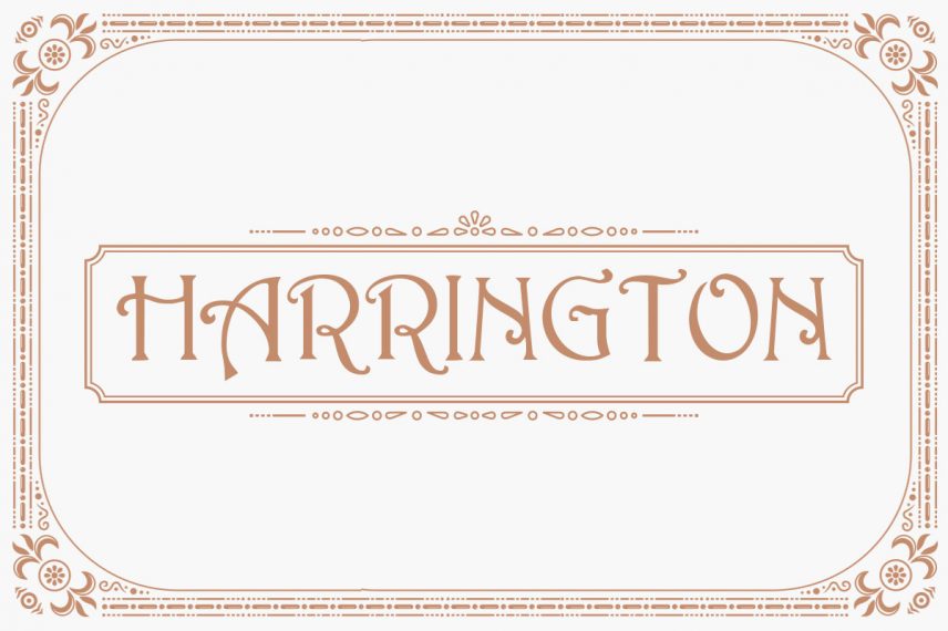 harrington victorian font