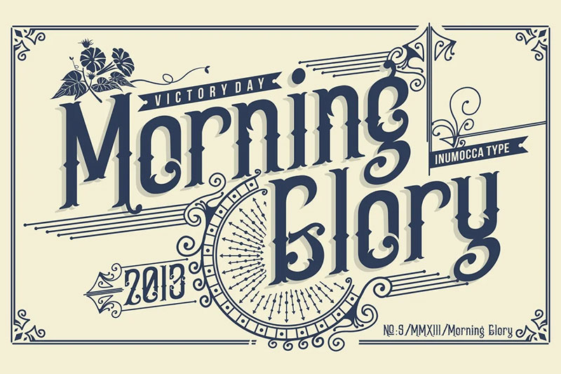 morning glory victorian font