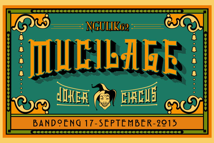 mucilage type victorian font