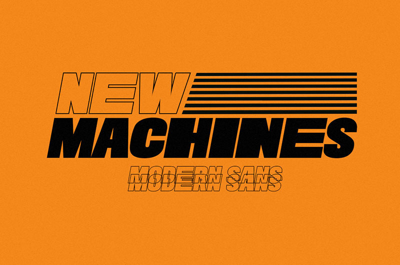 new machines fight font
