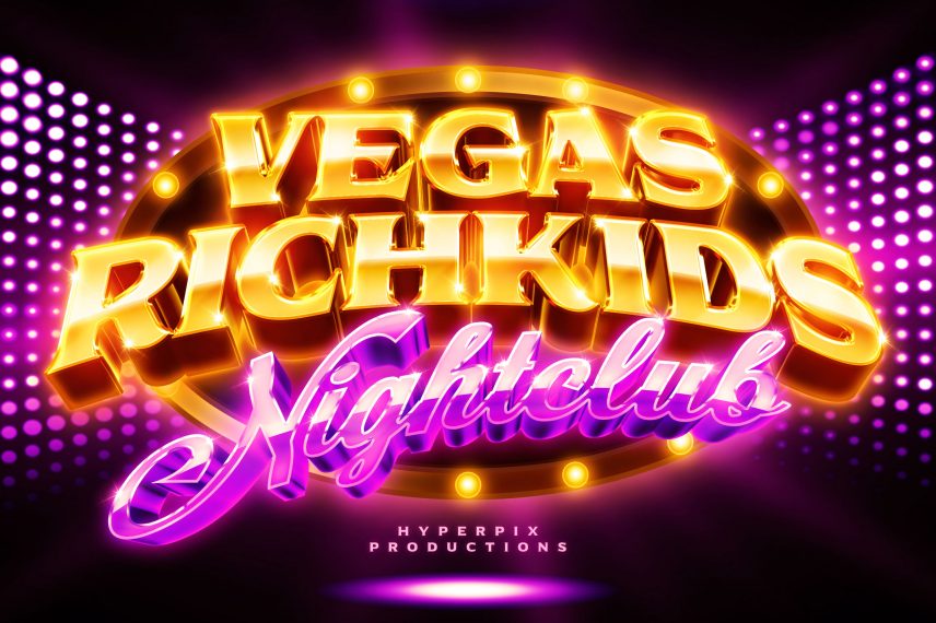 Nightclub / Casino Logo and Text Effect Vol.4 PSD Text Style